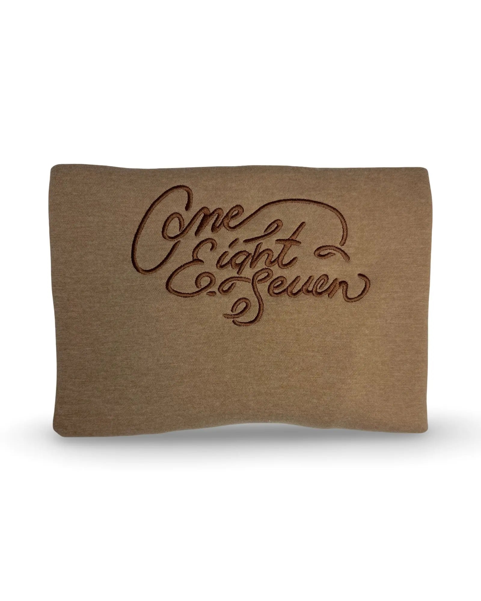 Vintage Mineral Wash Crewneck Sweatshirt - “One Eight Seven” Embroidered Ten-Eight